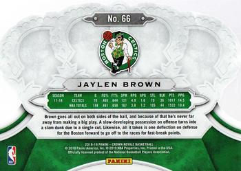 2018-19 Panini Crown Royale #66 Jaylen Brown Back