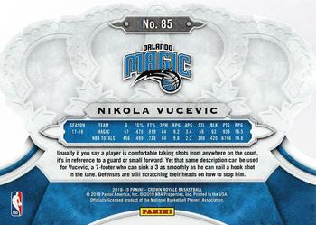 2018-19 Panini Crown Royale #85 Nikola Vucevic Back