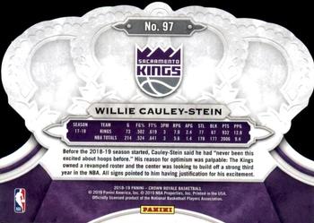 2018-19 Panini Crown Royale #97 Willie Cauley-Stein Back