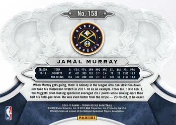 2018-19 Panini Crown Royale #158 Jamal Murray Back
