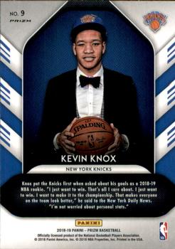 2018-19 Panini Prizm - Luck of the Lottery Hyper #9 Kevin Knox Back