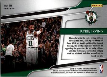 2018-19 Panini Prizm - Get Hyped! Silver #10 Kyrie Irving Back