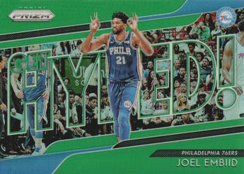 2018-19 Panini Prizm - Get Hyped! Green #5 Joel Embiid Front