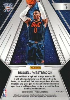 2018-19 Panini Prizm - All Day Fast Break #9 Russell Westbrook Back