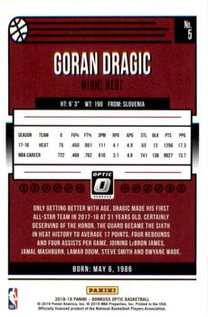 2018-19 Donruss Optic #5 Goran Dragic Back