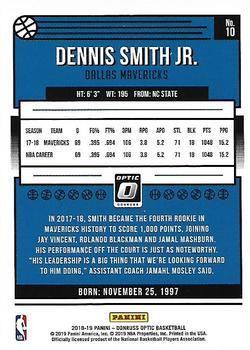 2018-19 Donruss Optic #10 Dennis Smith Jr. Back