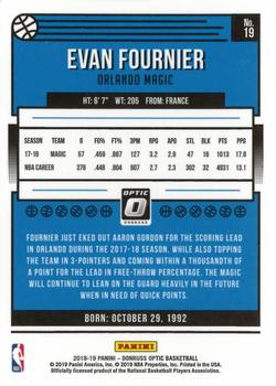 2018-19 Donruss Optic #19 Evan Fournier Back