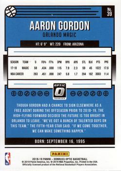 2018-19 Donruss Optic #39 Aaron Gordon Back