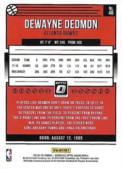 2018-19 Donruss Optic #46 Dewayne Dedmon Back