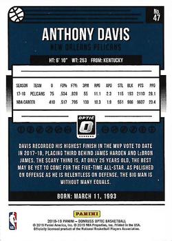 2018-19 Donruss Optic #47 Anthony Davis Back