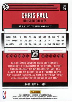 2018-19 Donruss Optic #52 Chris Paul Back