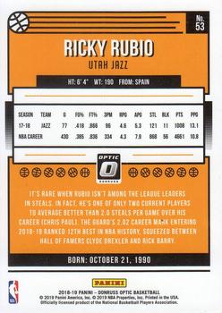 2018-19 Donruss Optic #53 Ricky Rubio Back