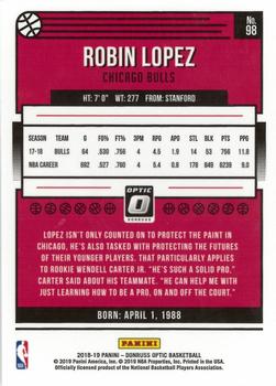 2018-19 Donruss Optic #98 Robin Lopez Back