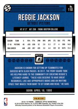 2018-19 Donruss Optic #110 Reggie Jackson Back