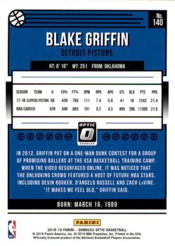 2018-19 Donruss Optic #140 Blake Griffin Back