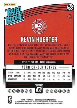 2018-19 Donruss Optic #184 Kevin Huerter Back