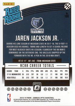 2018-19 Donruss Optic #188 Jaren Jackson Jr. Back