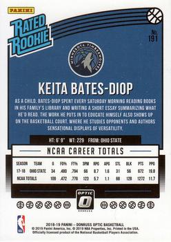 2018-19 Donruss Optic #191 Keita Bates-Diop Back