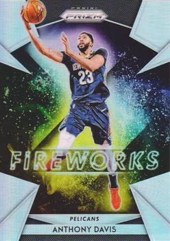 2018-19 Panini Prizm - Fireworks Silver #20 Anthony Davis Front