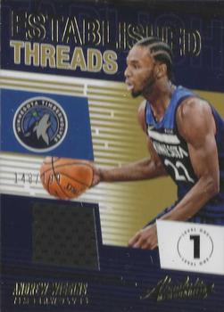 2018-19 Panini Absolute Memorabilia - Established Threads #ET-AWG Andrew Wiggins Front