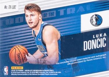 Luka Doncic 2018-19 Absolute Memorabilia Tools of the Trade Three Swatch  Signatures RC