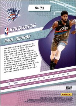 2018-19 Panini Revolution - Astro #73 Paul George Back