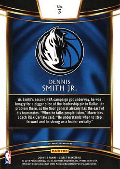 2018-19 Panini Select #3 Dennis Smith Jr. Back