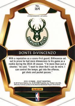 2018-19 Panini Select #164 Donte DiVincenzo Back