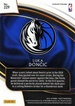2018-19 Panini Select #229 Luka Doncic Back