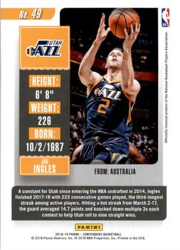 2018-19 Panini Contenders - Conference Finals Ticket #49 Joe Ingles Back