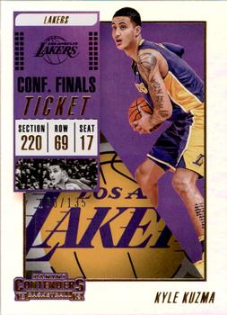 2018-19 Panini Contenders - Conference Finals Ticket #50 Kyle Kuzma Front
