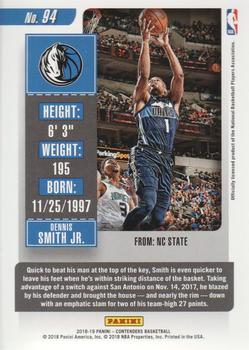 2018-19 Panini Contenders - Conference Finals Ticket #94 Dennis Smith Jr. Back