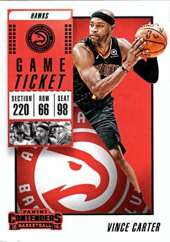 2018-19 Panini Contenders - Game Ticket Green #22 Vince Carter Front