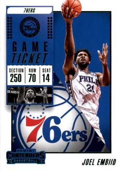 2018-19 Panini Contenders - Game Ticket Green #25 Joel Embiid Front