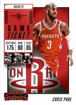 2018-19 Panini Contenders - Game Ticket Green #28 Chris Paul Front