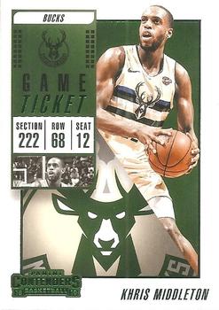 2018-19 Panini Contenders - Game Ticket Green #31 Khris Middleton Front