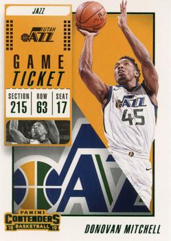 2018-19 Panini Contenders - Game Ticket Green #39 Donovan Mitchell Front