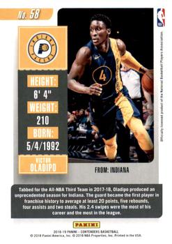 2018-19 Panini Contenders - Game Ticket Green #58 Victor Oladipo Back
