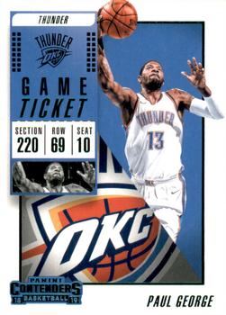 2018-19 Panini Contenders - Game Ticket Green #63 Paul George Front