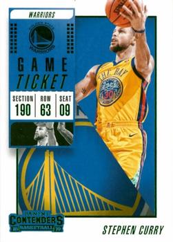 2018-19 Panini Contenders - Game Ticket Green #86 Stephen Curry Front