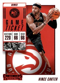 2018-19 Panini Contenders - Game Ticket Red #22 Vince Carter Front