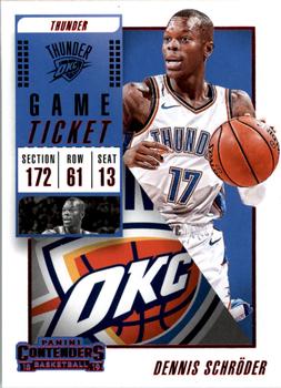 2018-19 Panini Contenders - Game Ticket Red #53 Dennis Schroder Front