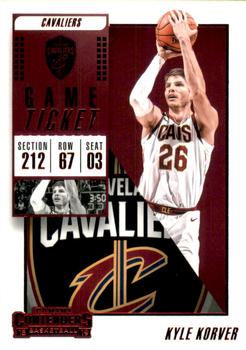 2018-19 Panini Contenders - Game Ticket Red #84 Kyle Korver Front