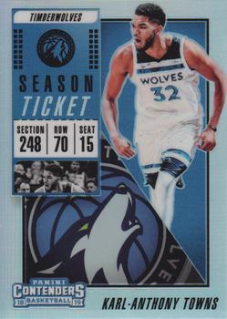 2018-19 Panini Contenders - Season Ticket Premium #61 Karl-Anthony Towns Front