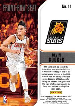 2018-19 Panini Contenders - Front Row Seat Retail #11 Devin Booker Back