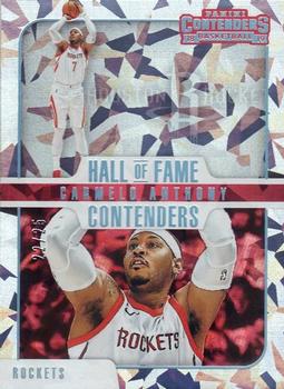2018-19 Panini Contenders - Hall of Fame Contenders Cracked Ice #15 Carmelo Anthony Front