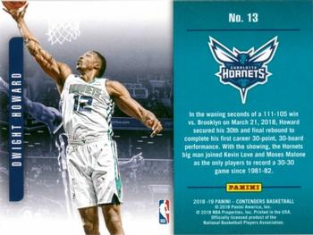 2018-19 Panini Contenders - Playing the Numbers Game #13 Dwight Howard Back