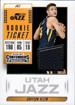 2018-19 Panini Contenders - Rookie Ticket Swatches #RT-GAL Grayson Allen Front