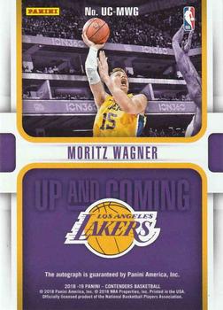 2018-19 Panini Contenders - Up and Coming Contenders Autographs #UC-MWG Moritz Wagner Back