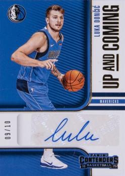 2018-19 Panini Contenders - Up and Coming Contenders Autographs Gold #UC-LDC Luka Doncic Front